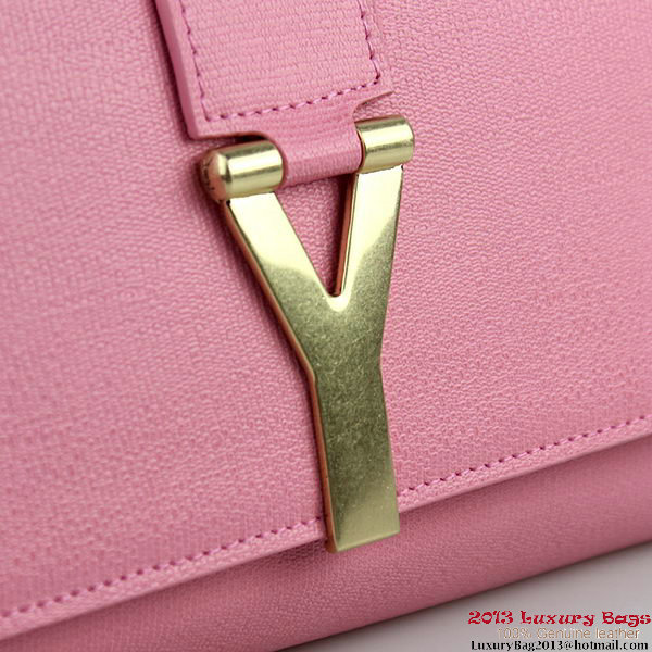 YSL Chyc Travel Case in Pink Claf Leather