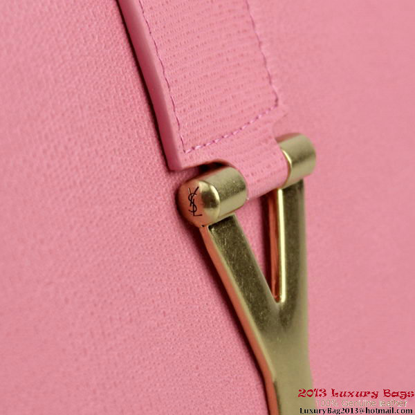 YSL Chyc Travel Case in Pink Claf Leather