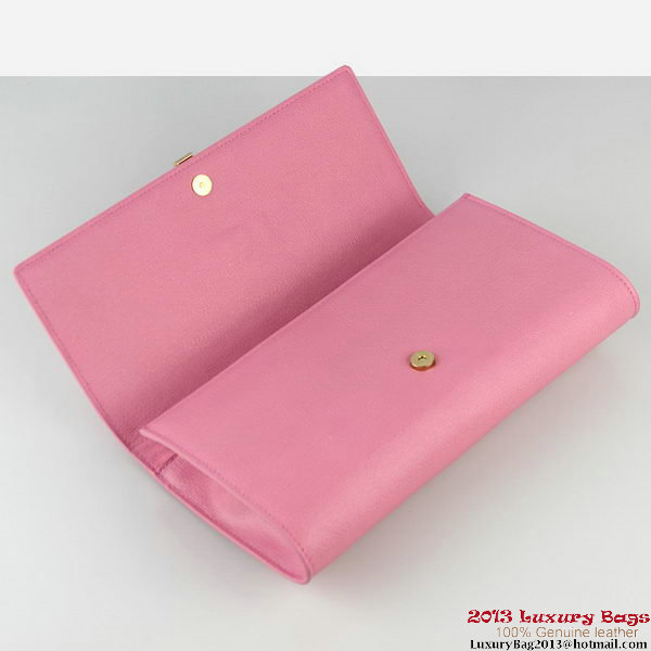 YSL Chyc Travel Case in Pink Claf Leather