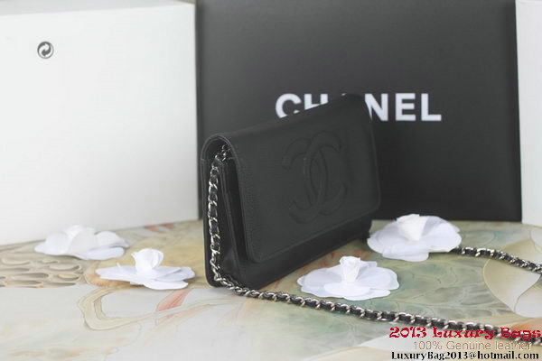 Chanel A33814 Original Cannage Patterns mini Flap Bag Black