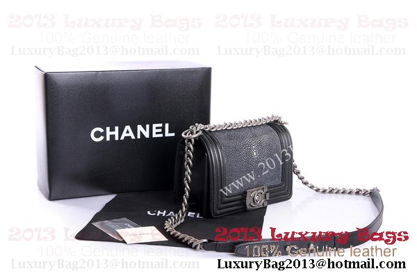 Boy Chanel Flap Shoulder Bag Original Pearl Leather A37006 Black&White