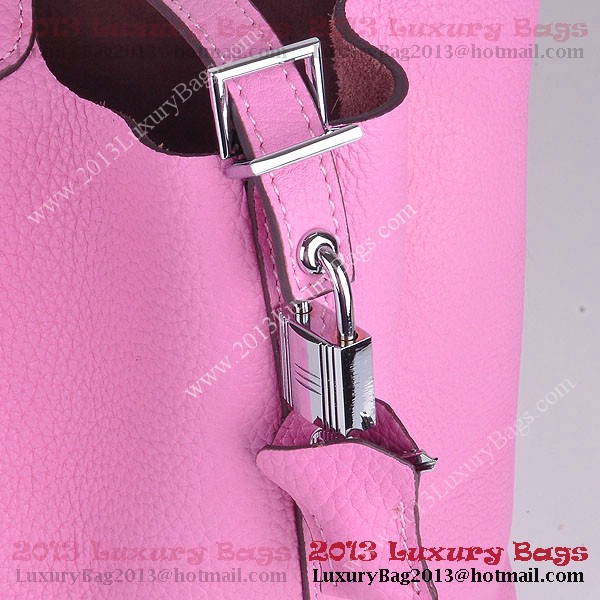 Hermes Picotin Lock MM Bag in Clemence Leather 8616 Pink