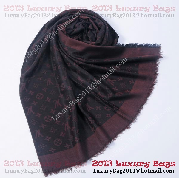 Louis Vuitton Scarves Cotton WJLV091 Dark Brown