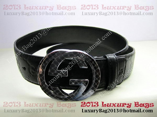 Gucci Belts GG028 Black Silver