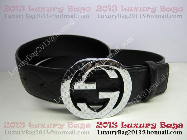 Gucci Belts GG028 Black Silver