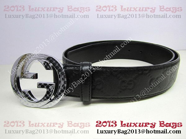 Gucci Belts GG028 Black Silver