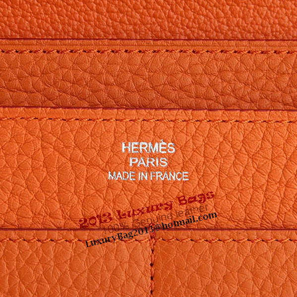 Hermes Dogon Combined Wallet A508 Orange