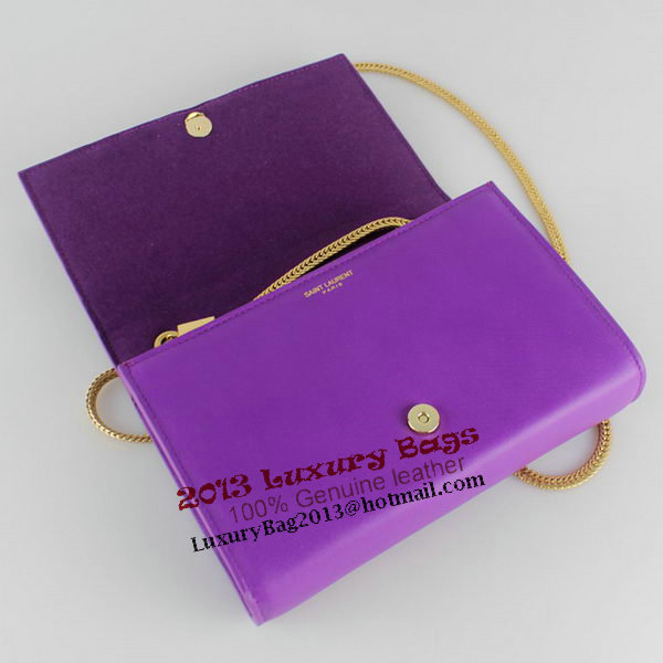 Yves Saint Laurent Monogramme Cross-body Shoulder Bag 66016 Purple