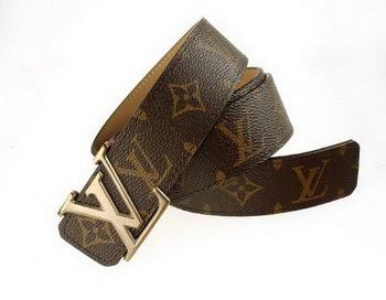 Louis Vuitton Monogram Canvas Belt LV207 Shiny Gold