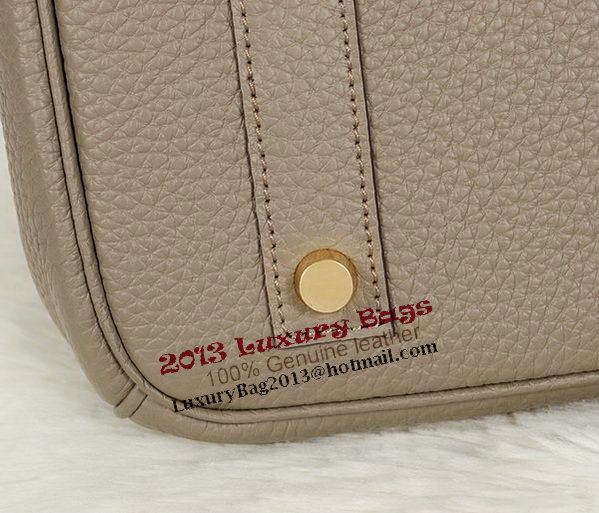 Hermes Birkin 35CM Tote Bag Gray Clemence Leather H35 Gold