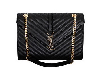 Yves Saint Laurent Classic Monogramme Flap Bag Y8245 Black