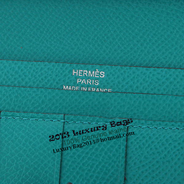 Hermes Bearn Japonaise Bi-Fold Wallet Original Leather A208 Light Green