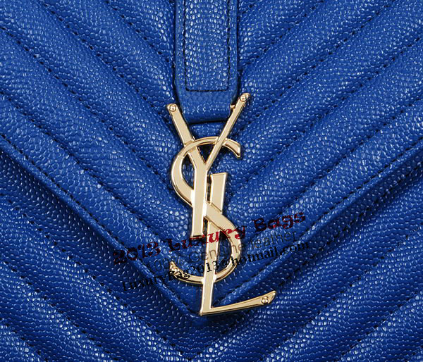 Yves Saint Laurent Classic Monogramme Flap Bag Y9201 Apricot&Blue&Black