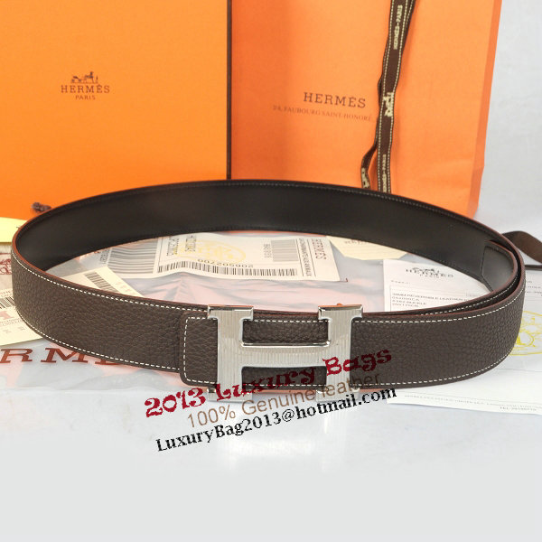 Hermes Imported Belt HR1002D Dark Brown