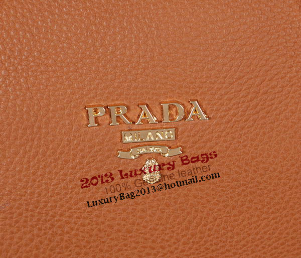 Prada Grainy Calf Leather Briefcase 80661 Wheat