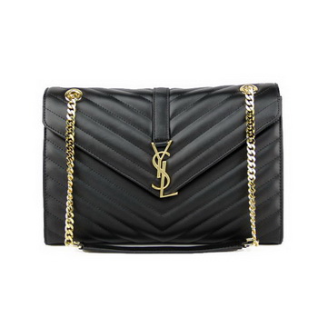 Yves Saint Laurent Classic Monogramme Flap Bag Y2039 Black