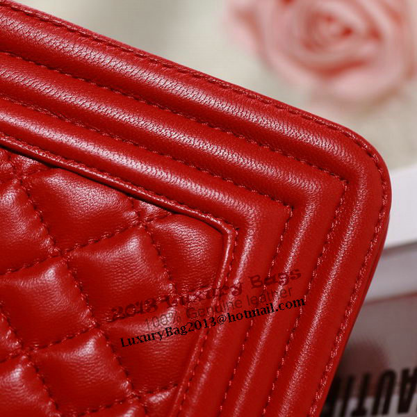 Chanel Boy Flap Shoulder Bag in Original Leather A67087 Red