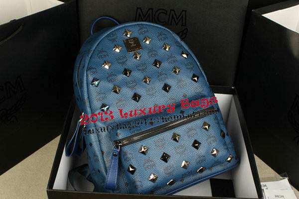 MCM Stark Backpack mini in Calf Leather 8031 RoyalBlue