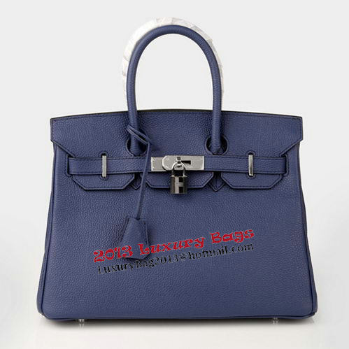 Hermes Birkin 30CM Tote Bag RoyalBlue Original Leather H30 Gold