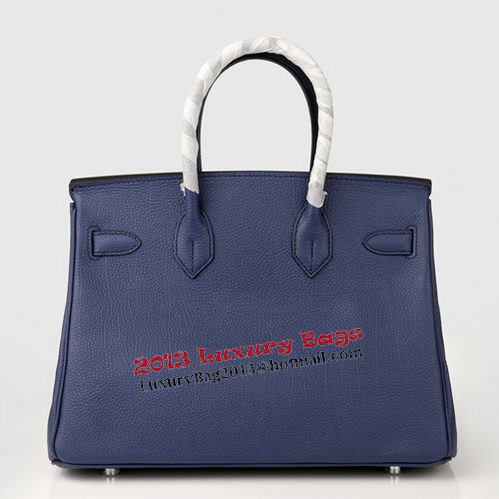 Hermes Birkin 30CM Tote Bag RoyalBlue Original Leather H30 Gold