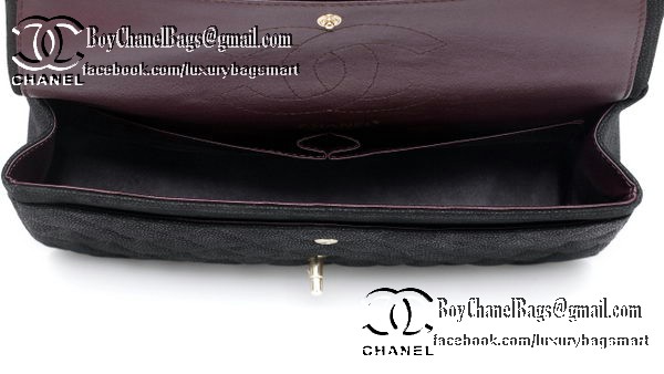 Chanel Classic Flap Bag Cannage Pattern CHA1113 Black