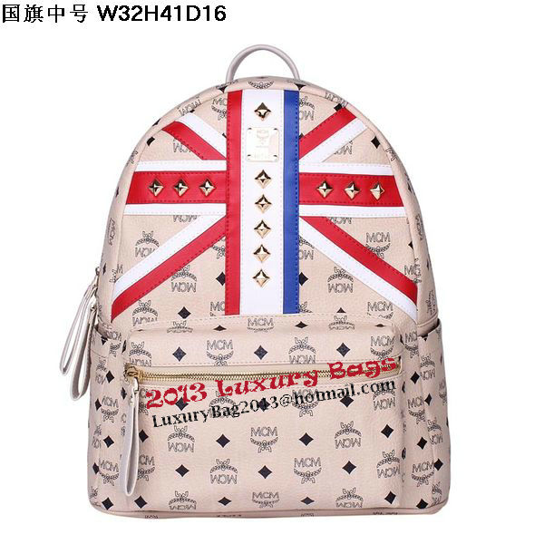 MCM Medium Flag of UK Backpack MC5173 Beige