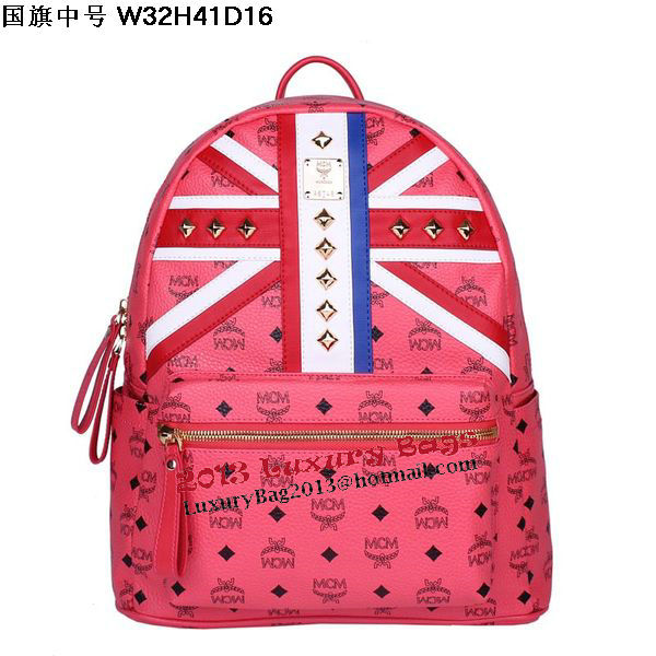 MCM Medium Flag of UK Backpack MC5173 Red