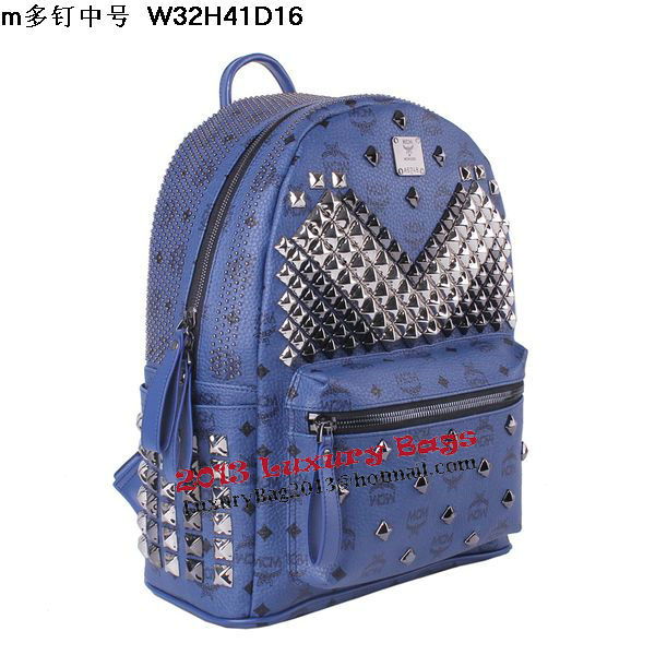 MCM Medium Stark Front Studs Backpack MC4237 Royal