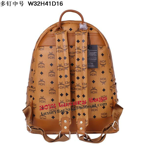 MCM Medium Stark Front Studs Backpack MC4238 Wheat