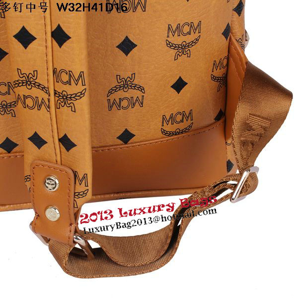 MCM Medium Stark Front Studs Backpack MC4238 Wheat