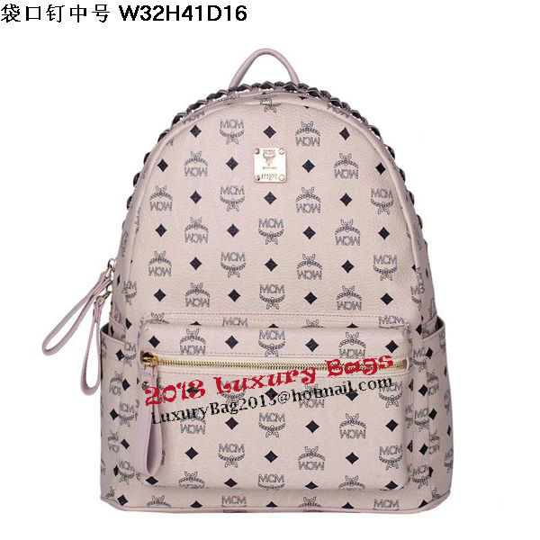 MCM Medium Top Studs Backpack MC4232 Beige