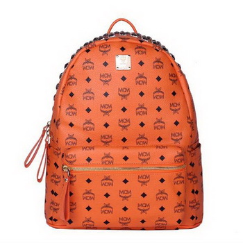 MCM Medium Top Studs Backpack MC4232 Orange