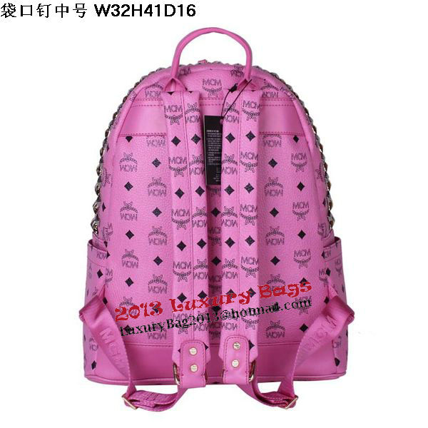 MCM Medium Top Studs Backpack MC4232 Rosy