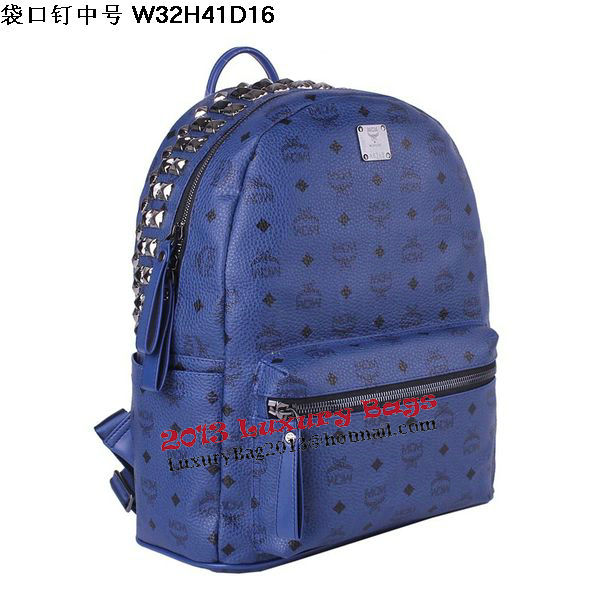 MCM Medium Top Studs Backpack MC4232 Royal