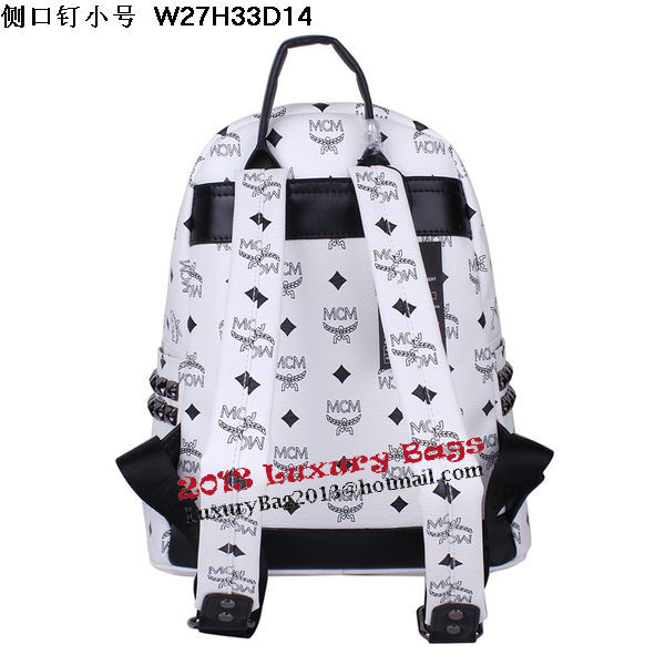 MCM Small Stark Backpack MC2446S White