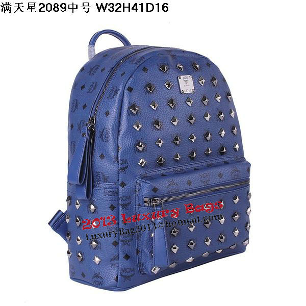 MCM Stark Studded Medium Backpack MC2089 Royal