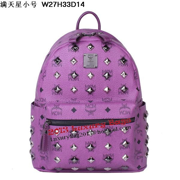 MCM Stark Studded Small Backpack MC2089S Purple