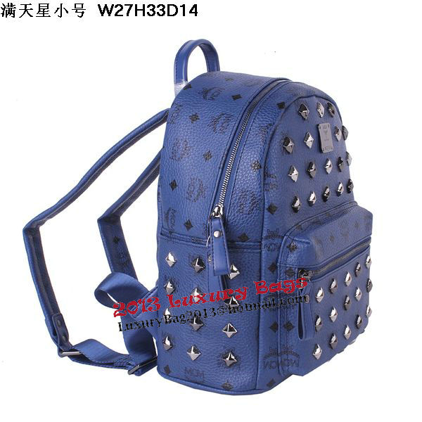 MCM Stark Studded Small Backpack MC2089S Royal