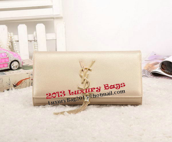 YSL Classic Monogramme Tassel Patent Leather Clutch Bag Y8908 Gold