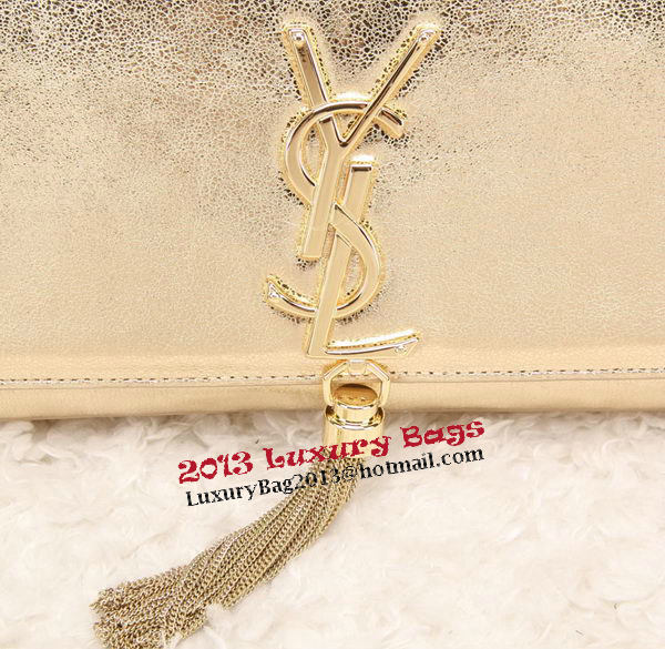 YSL Classic Monogramme Tassel Smooth Leather Clutch Bag Y8908 Gold