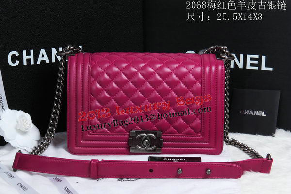 Boy Chanel Flap Shoulder Bag Sheepskin Leather CHA2068 Rosy