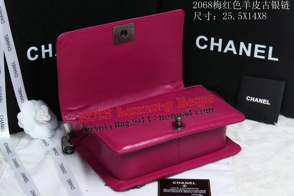 Boy Chanel Flap Shoulder Bag Sheepskin Leather CHA2068 Rosy