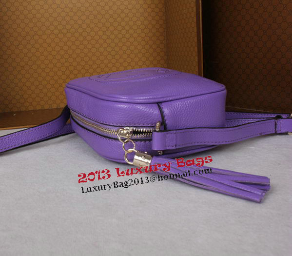 Gucci Soho Calfskin Leather Disco Bag 308364 Violet