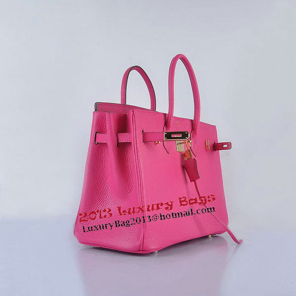 Hermes Birkin 35CM Tote Bag Rosy Grainy Leather Gold