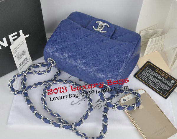 Chanel mini Classic Flap Bag Royal Cannage Pattern 1115 Silver