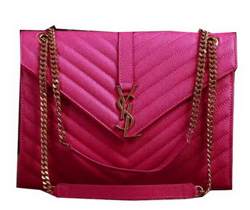 Saint Laurent Classic Monogramme Cannage Pattern Flap Bag Y5480 Rose