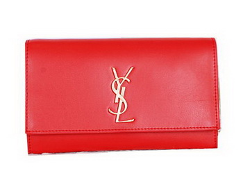 Yves Saint Laurent Classic Monogramme Clutch Y7131 Red