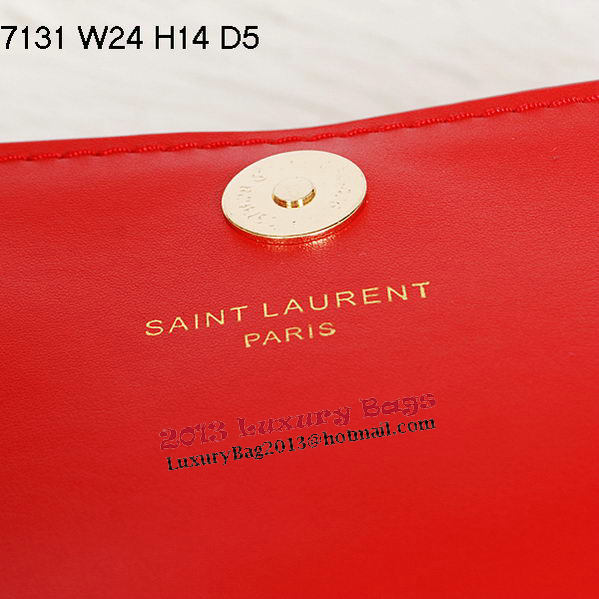 Yves Saint Laurent Classic Monogramme Clutch Y7131 Red