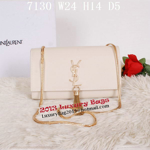 Yves Saint Laurent Monogramme Cross-body Shoulder Bag Y7130 OffWhite