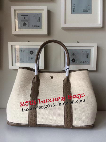 Hermes Garden Party 36CM Bag Canvas Leather H11M Grey